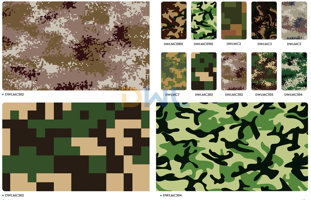 camouflage color coated steel