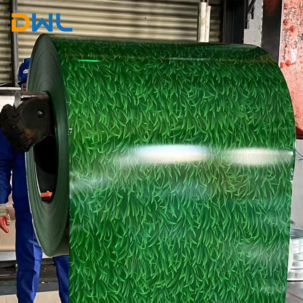 design printed green grass ppgi
